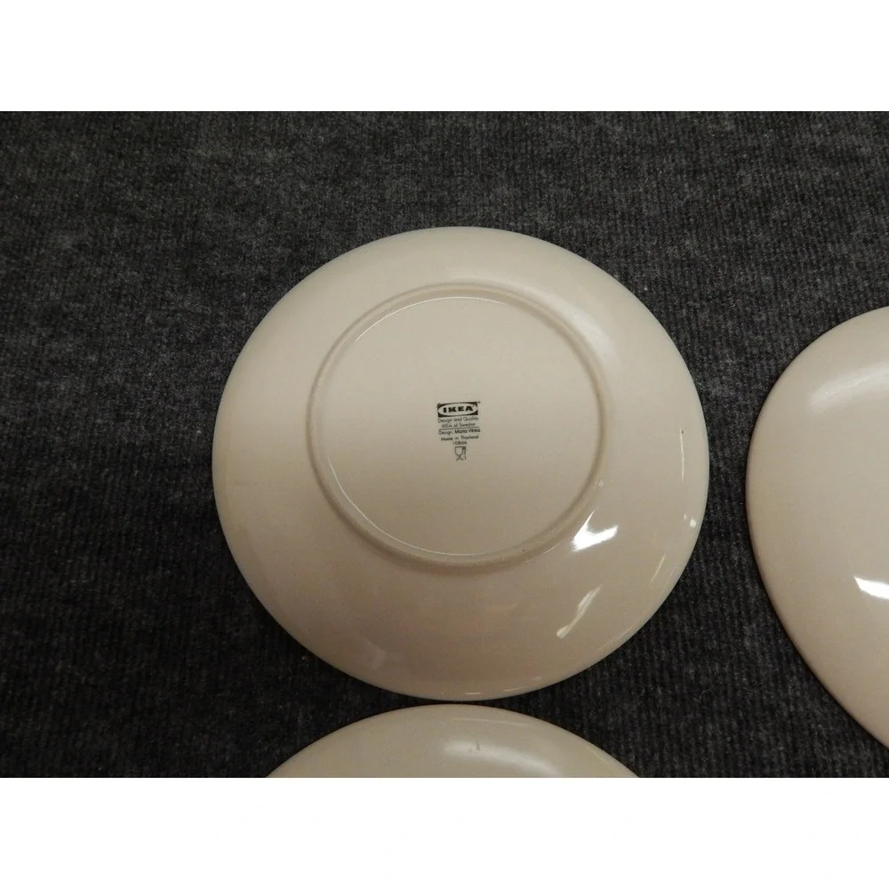 IKEA Fargklar Side Plates Set of 4 Matte Beige Maria Vinka 10866 Stoneware